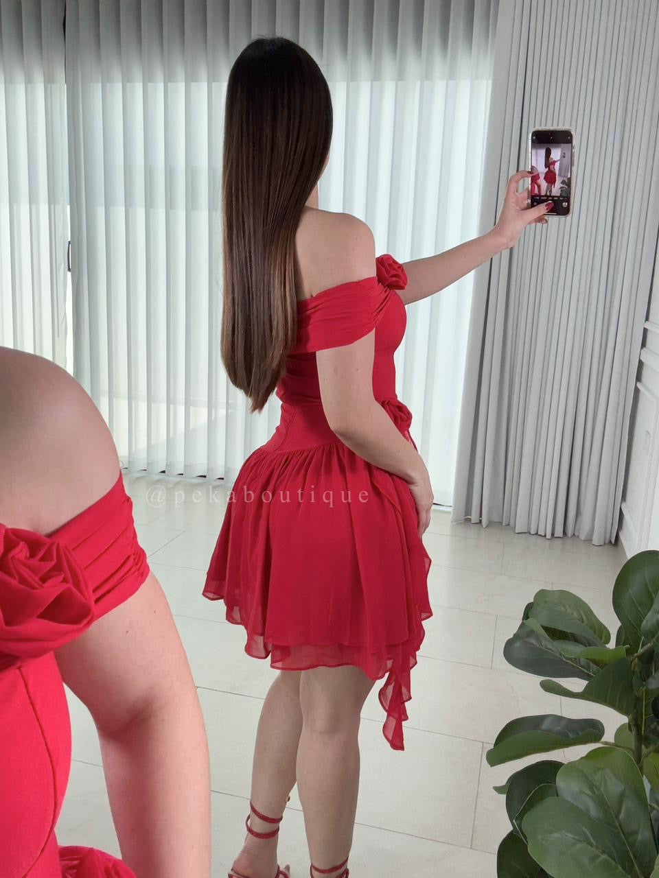 Vestido Rojo Falling