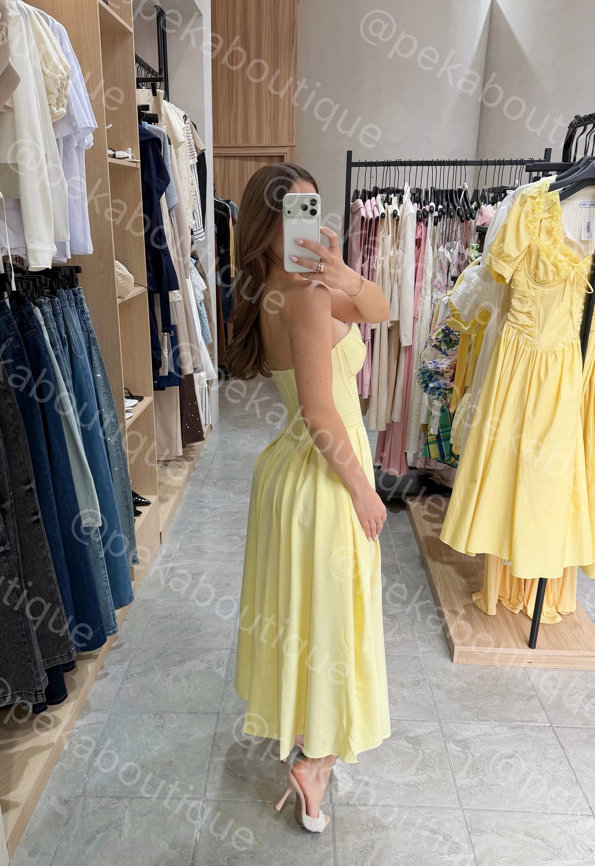 Vestido Sweetheart Yellow