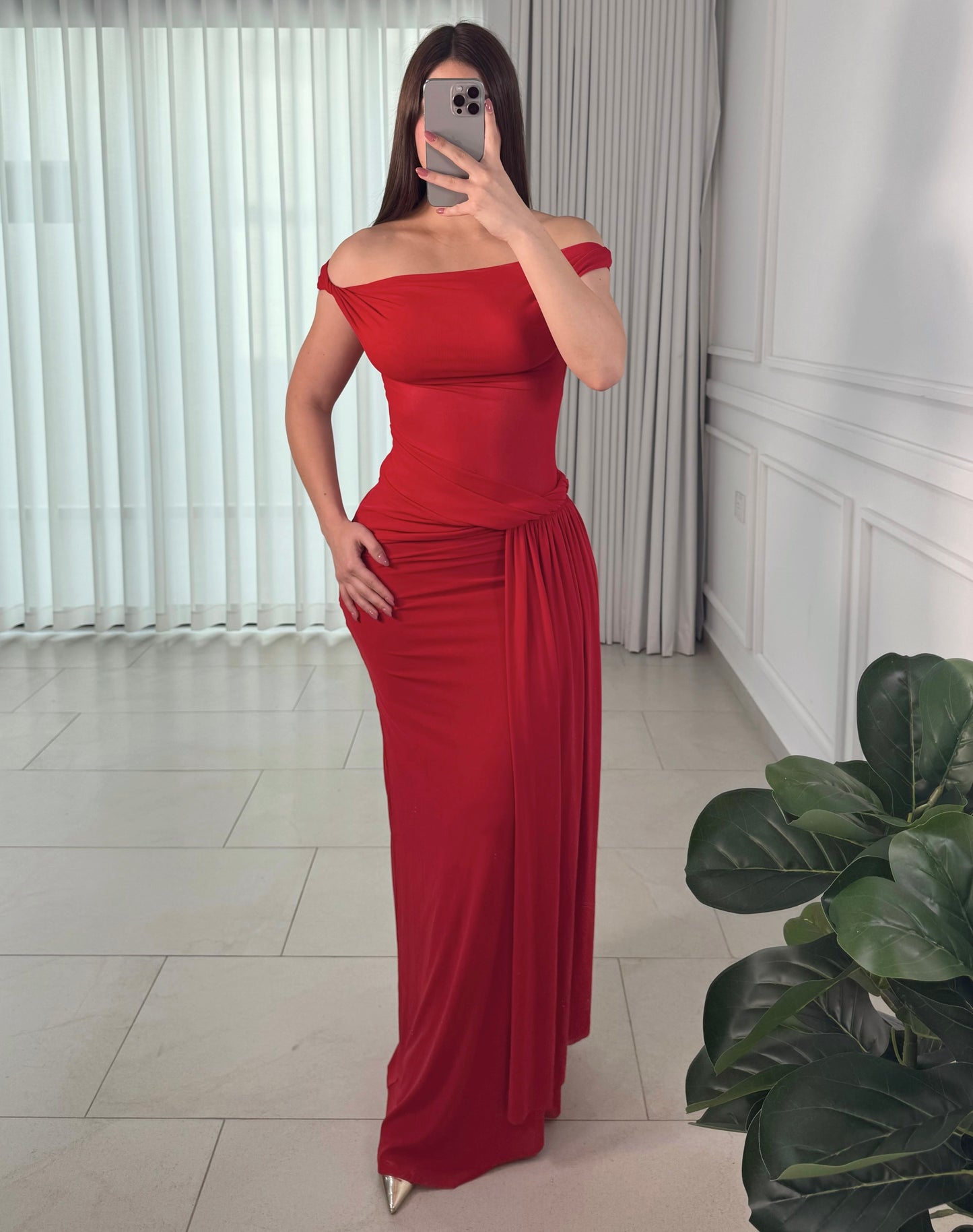 Vestido Asymmetric Red