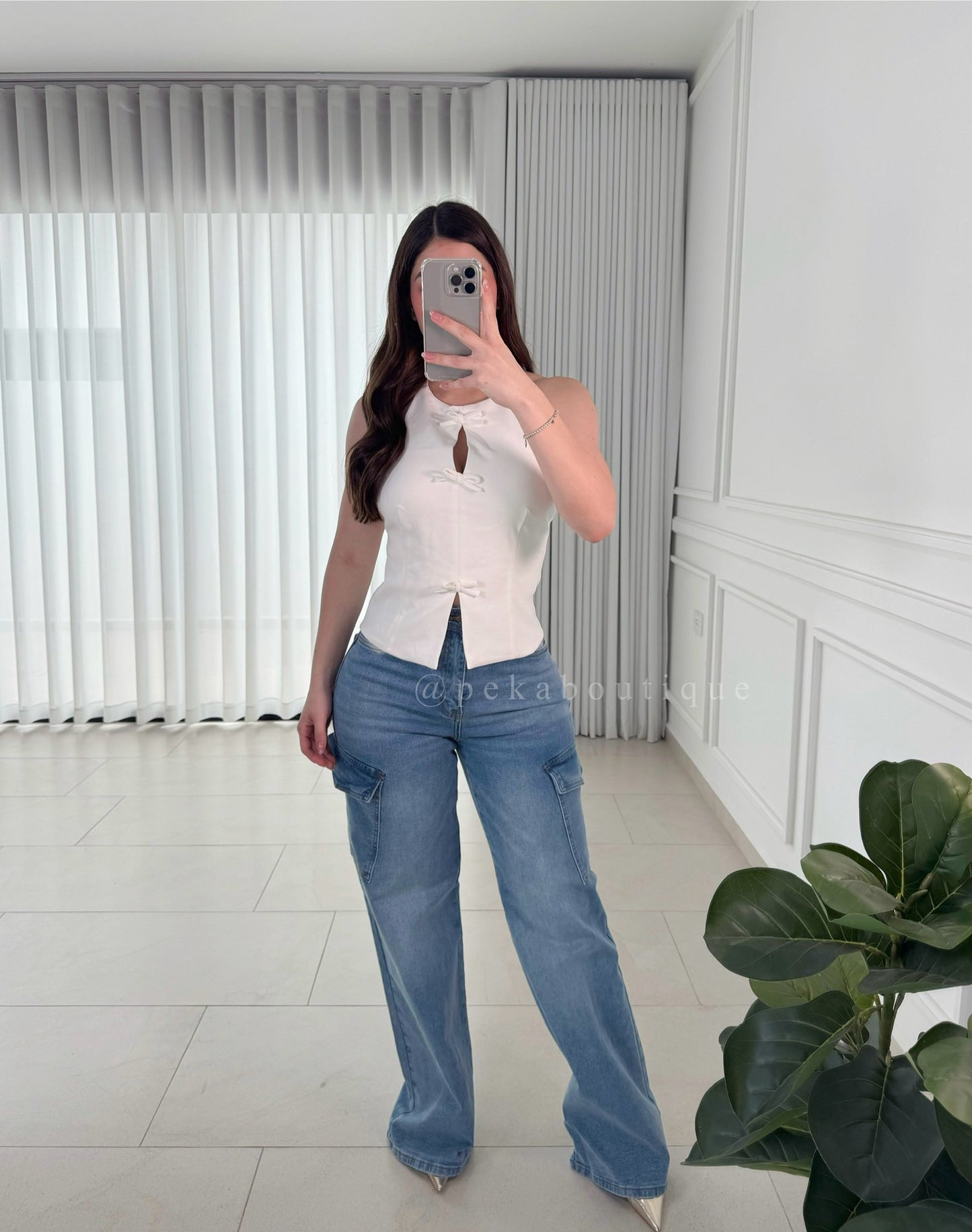 Blusa Halter Bow