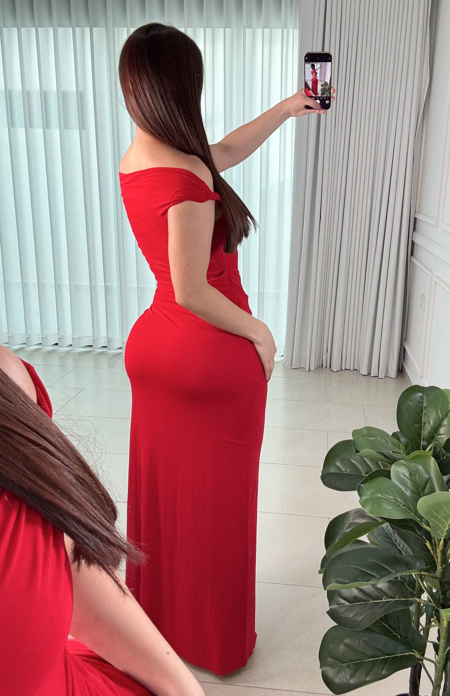 Vestido Asymmetric Red