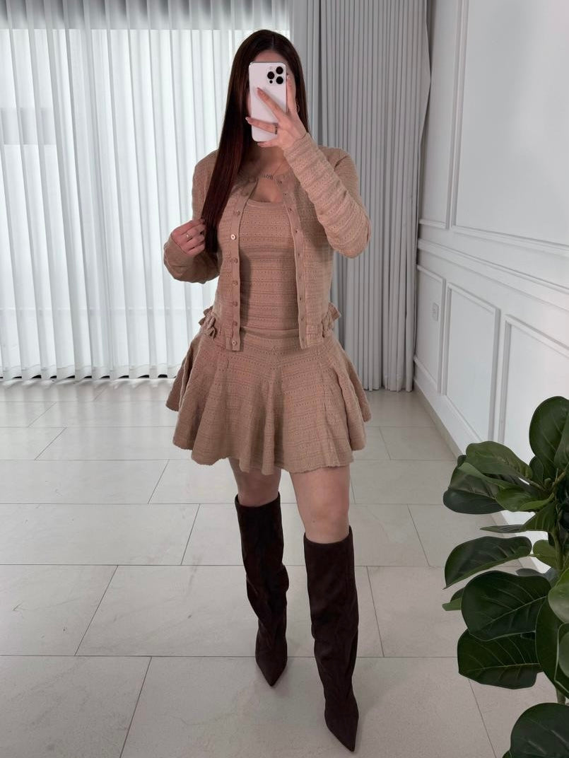 Cardigan Preppy Nude