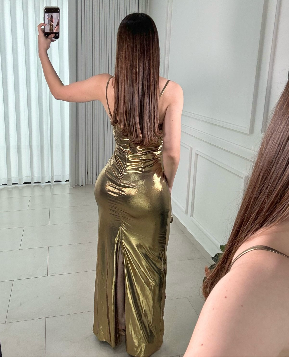 Vestido Rosette Gold