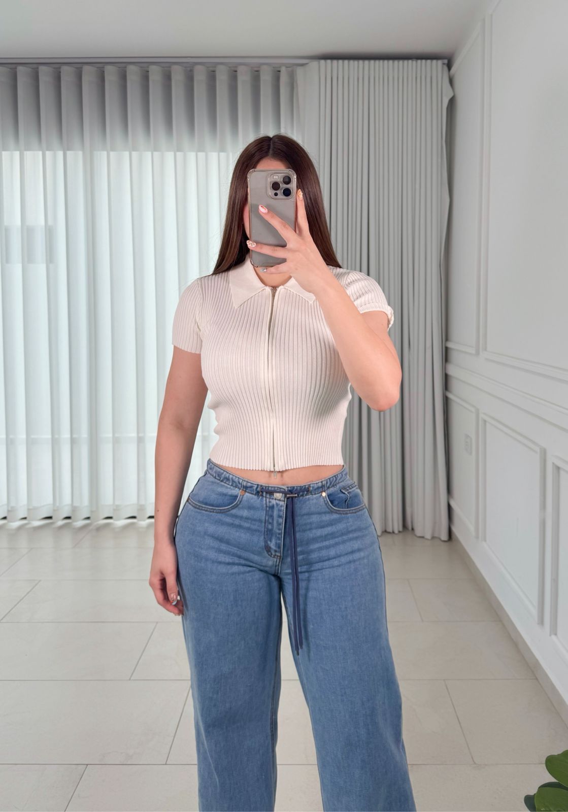 Top Zipper Ivory