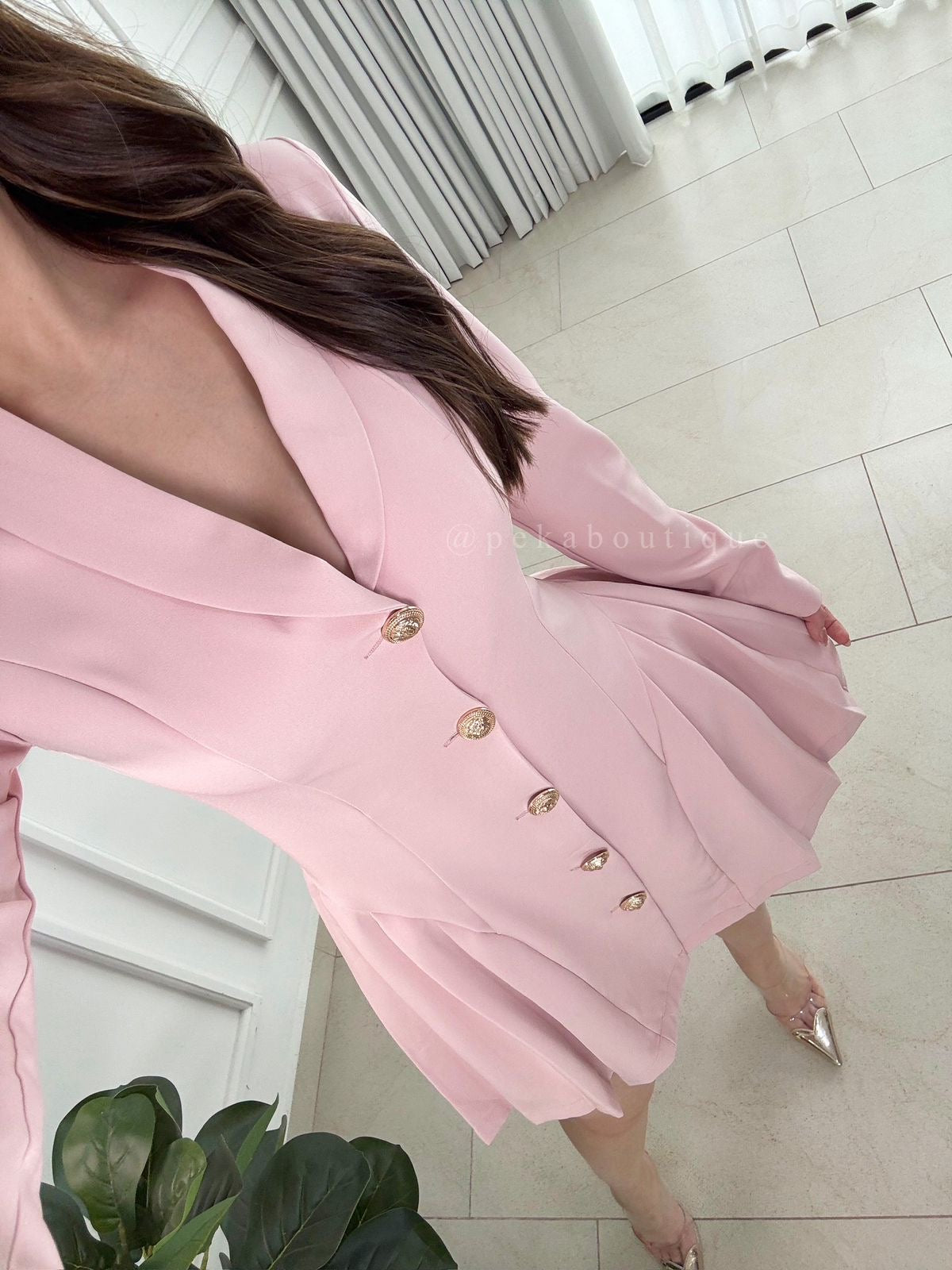 Vestido Button Pink