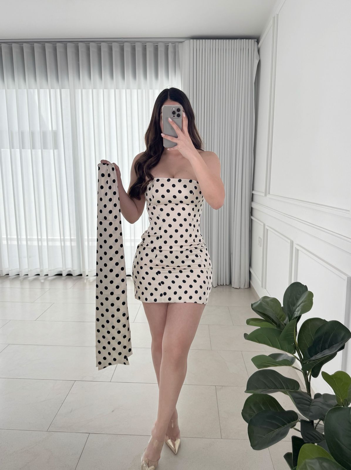 Vestido Polka Ivory