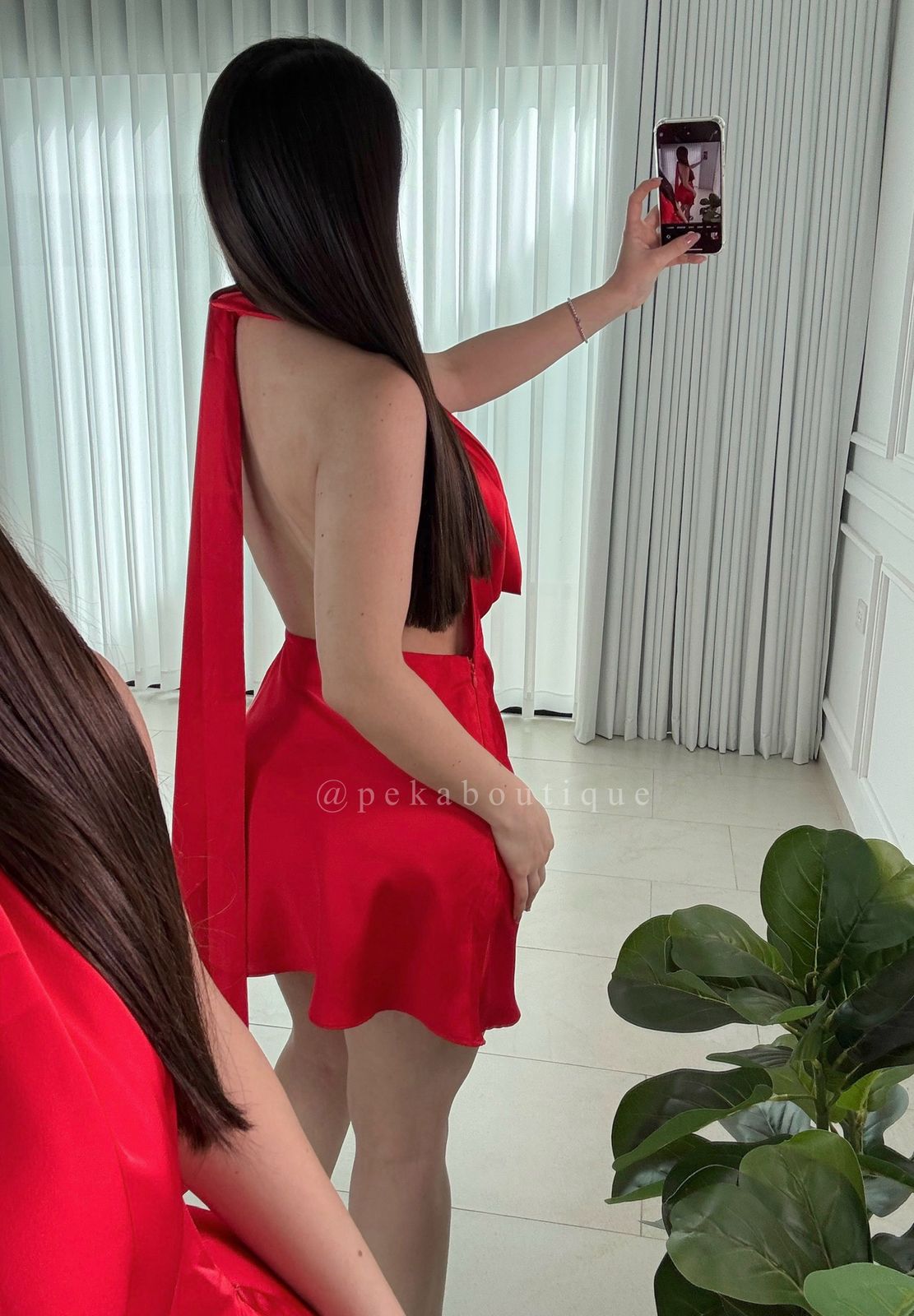 Vestido Lace Up Red