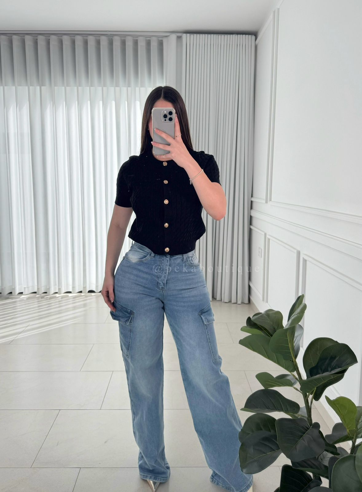 Blusa Weave Black