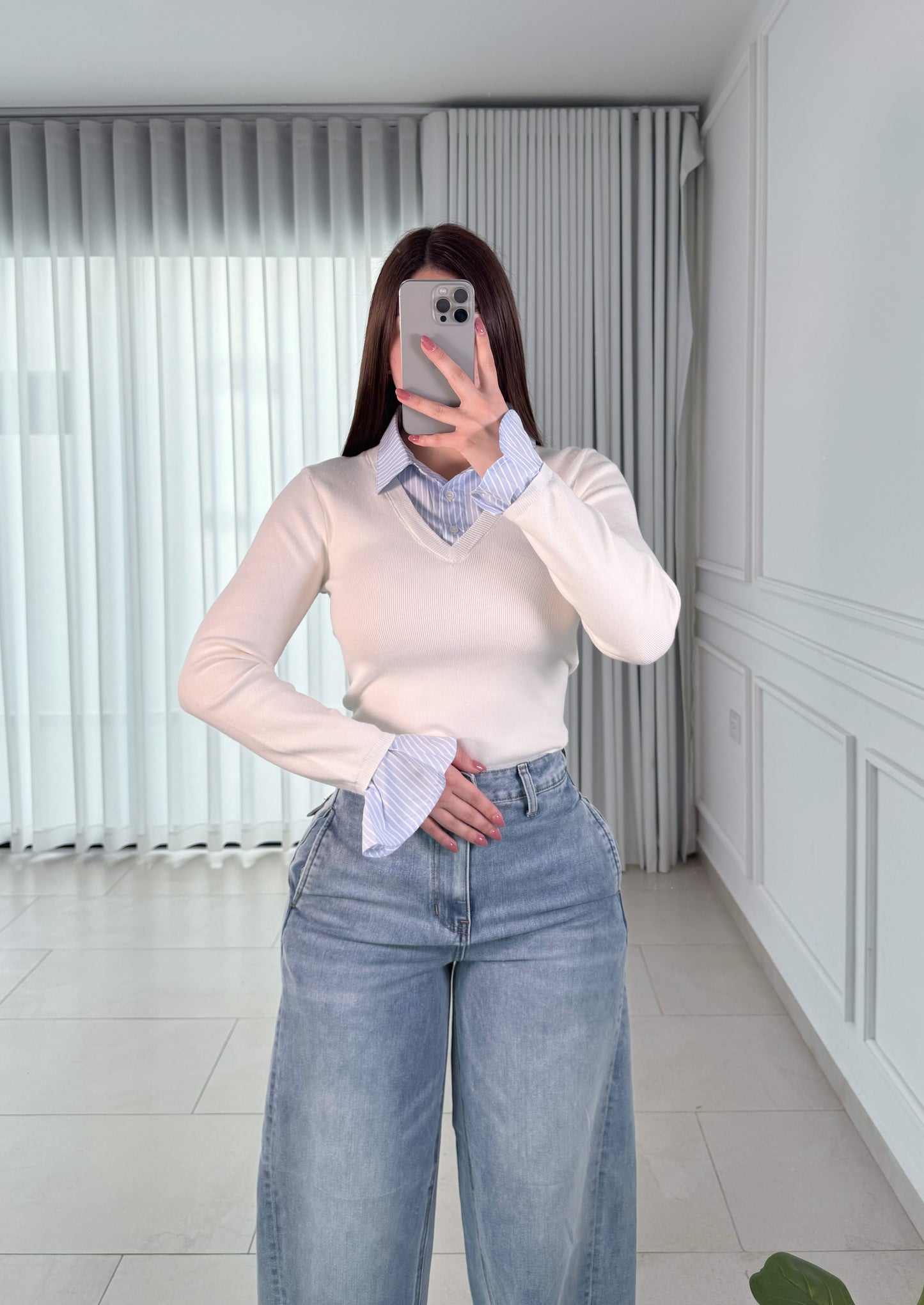 Blusa Flared Ivory