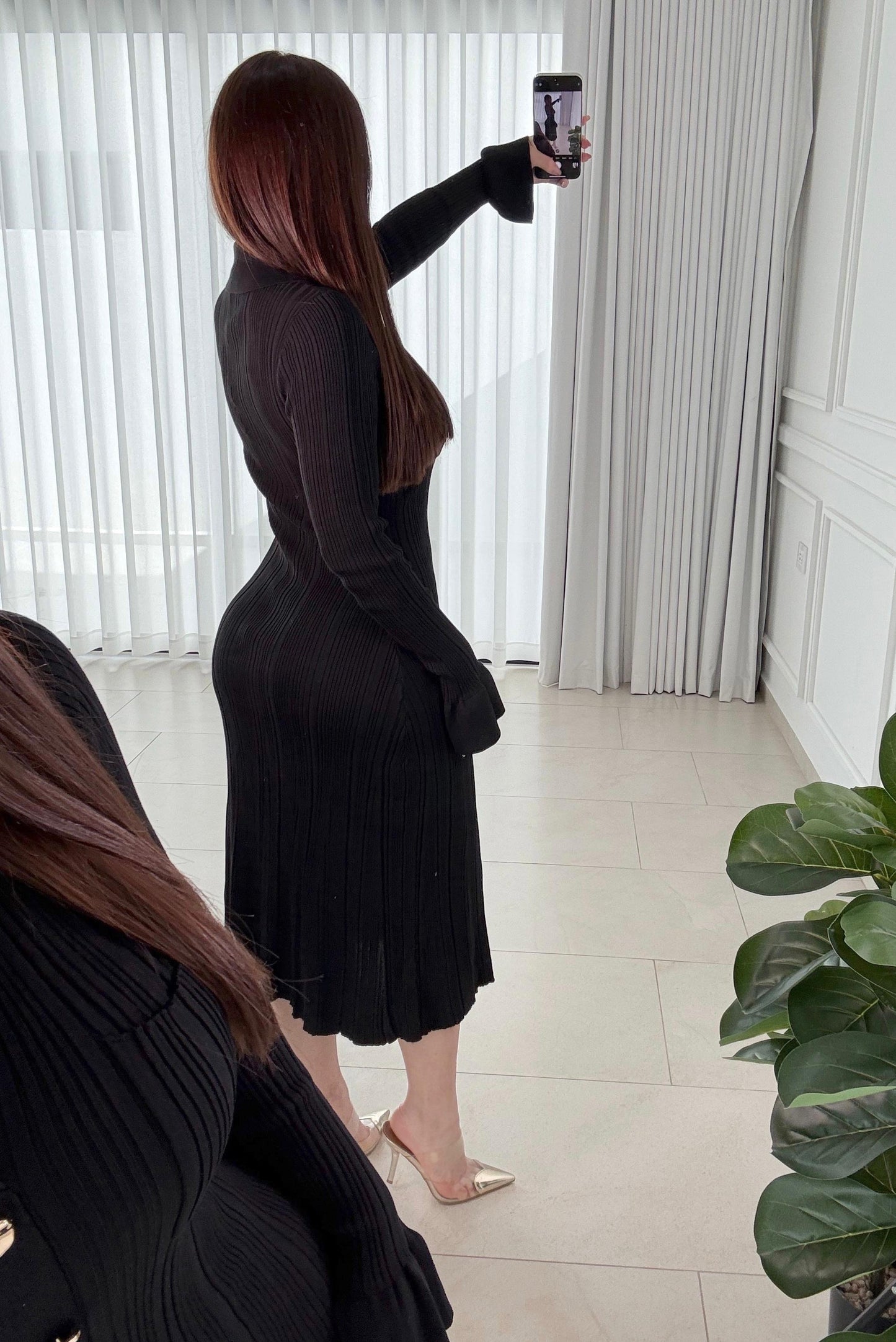 Vestido Mid Button Black