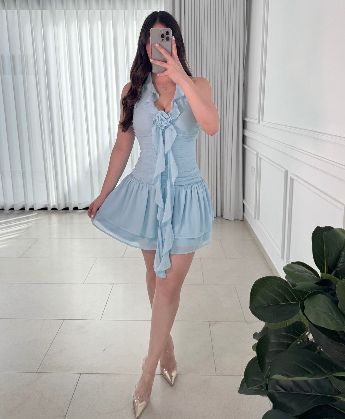 Vestido Rosette Blue