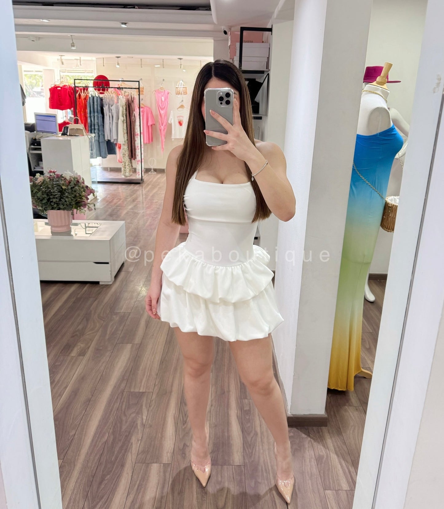 Vestido Peplum White