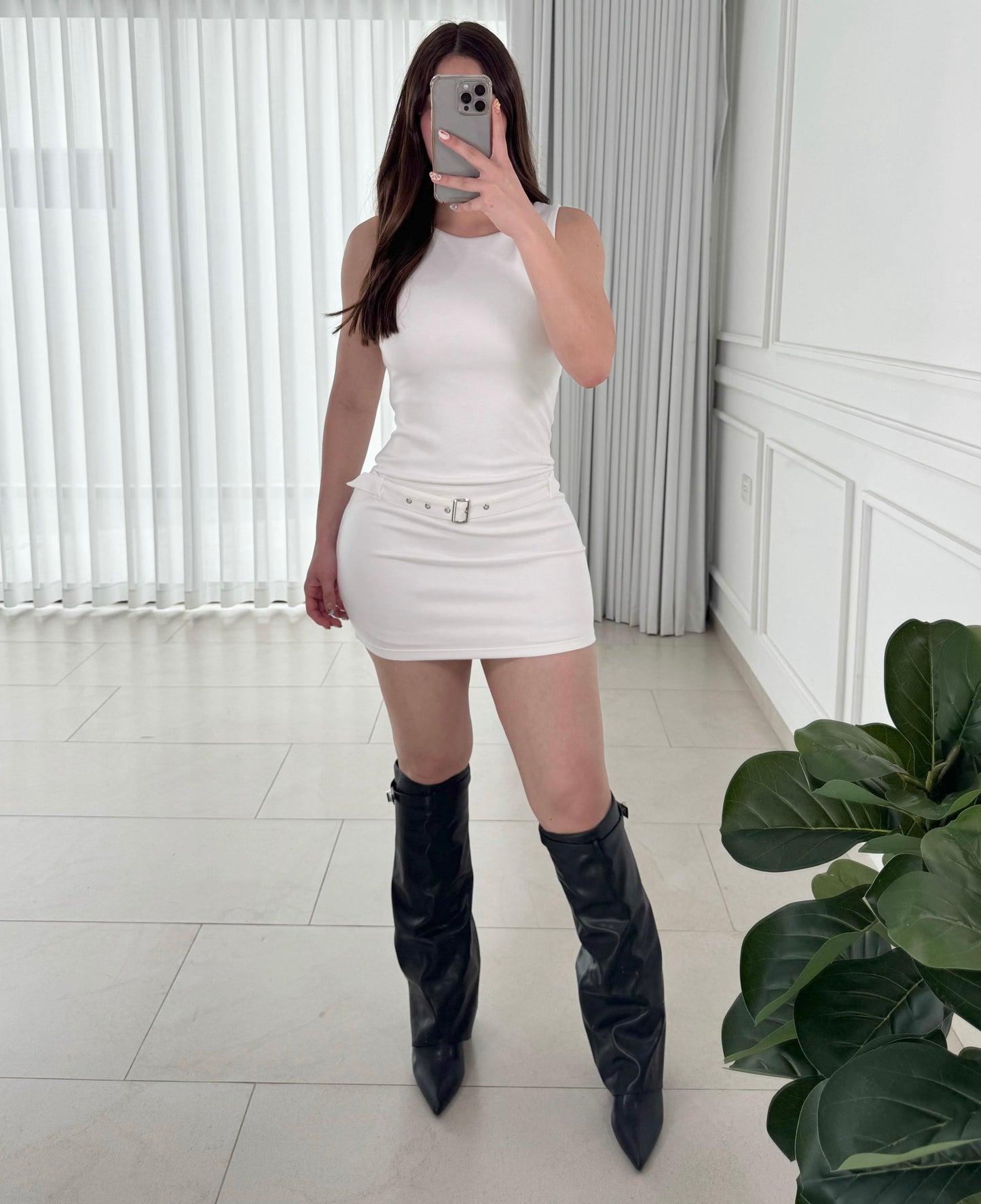 Vestido Belt White