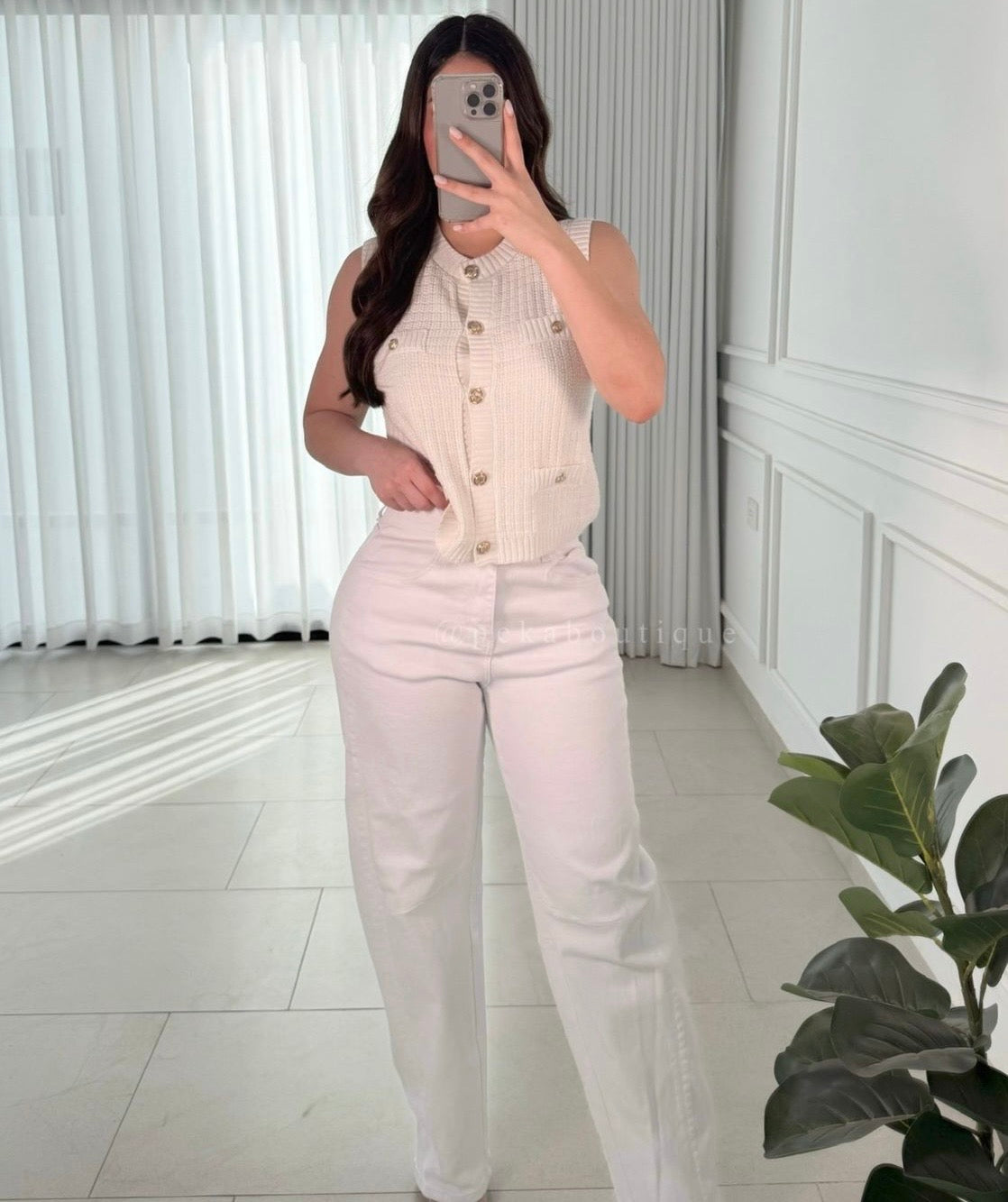 Pantalón Relaxed Fit White