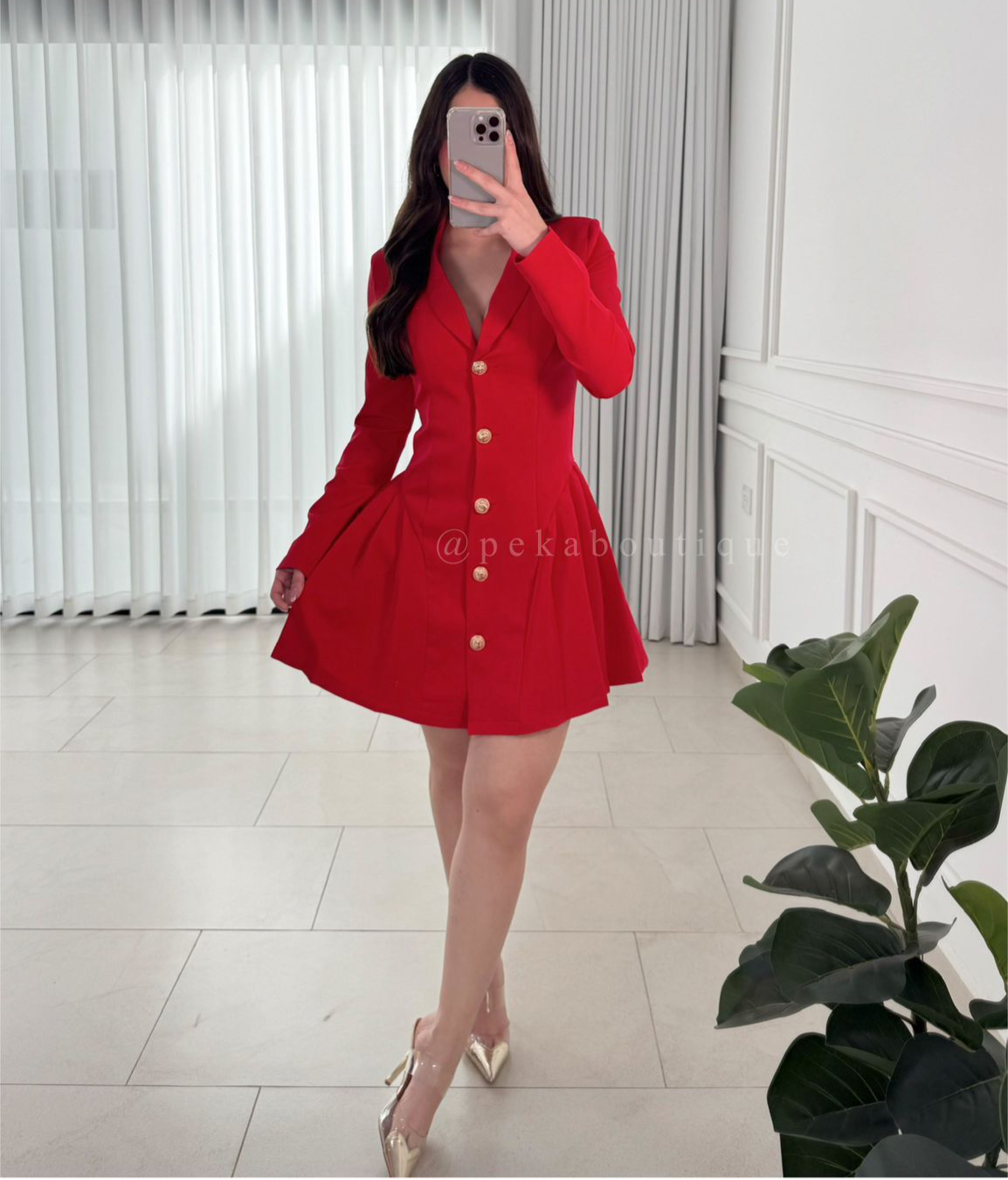 Vestido Button Red