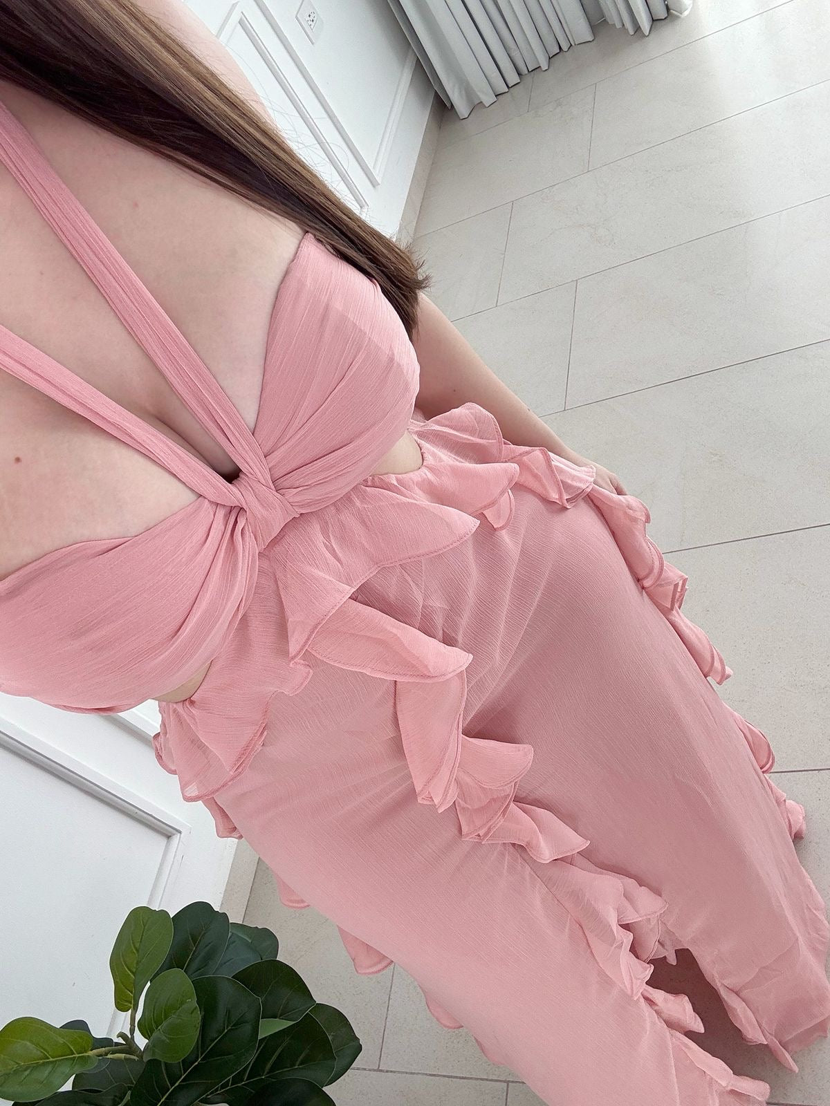 Vestido Flutter Pink