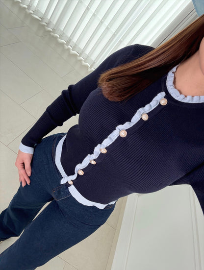 Sweater Ribbed Navy