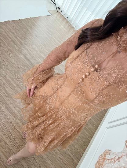 Vestido Victorian Camel