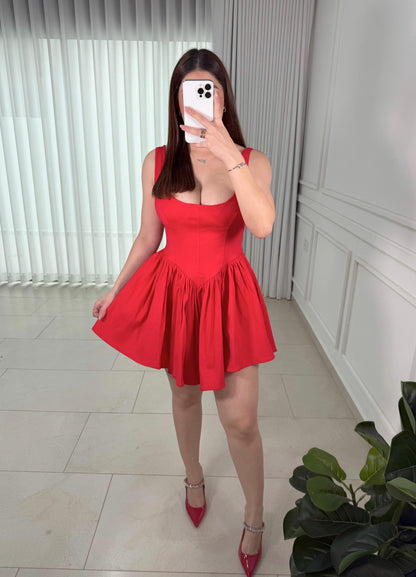 Vestido Puff Red