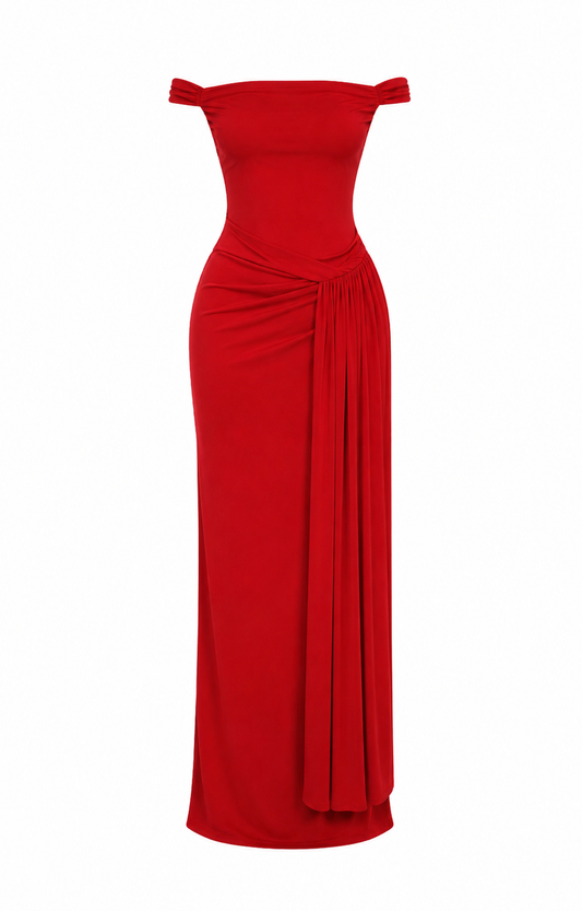 Vestido Asymmetric Red