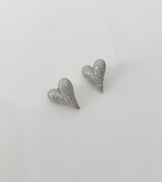 Arracadas Corazón Silver