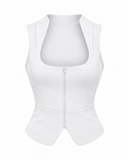 Blusa Keyhole White
