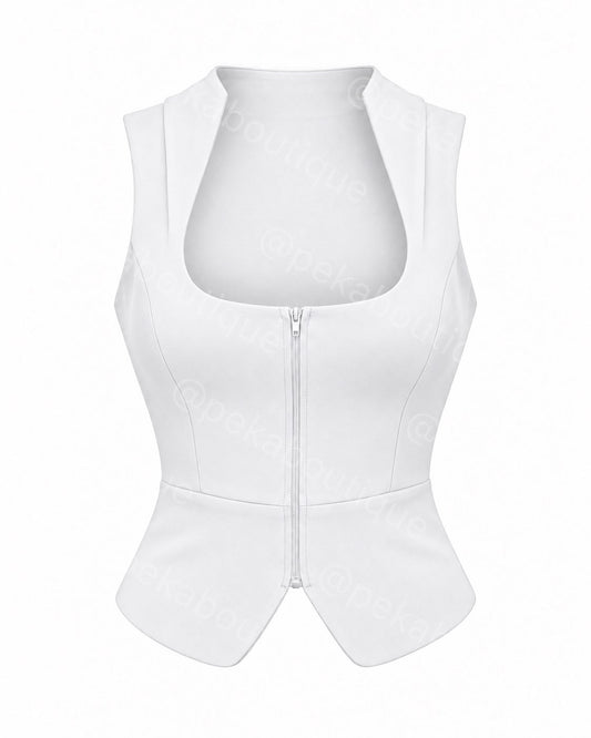 Blusa Keyhole White