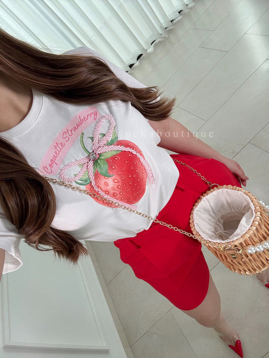 Blusa Strawberry White