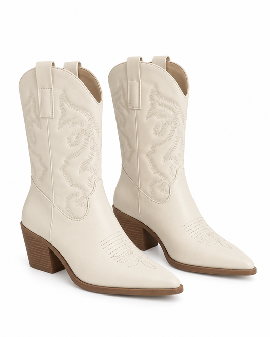 Botas Cowboy Ivory
