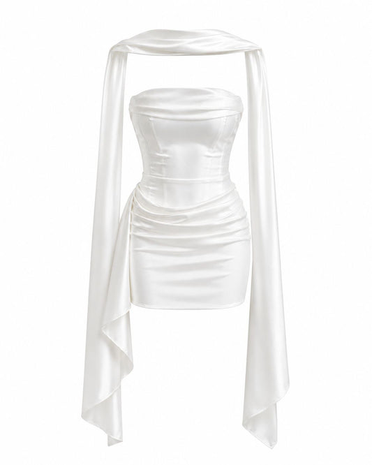 Vestido Cascade White