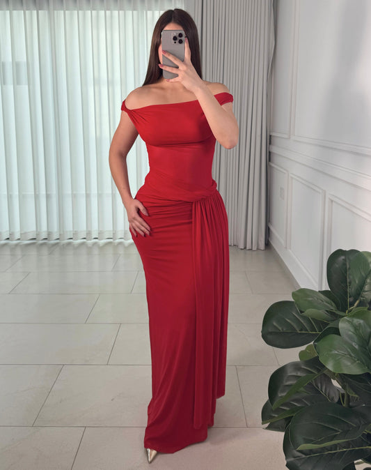 Vestido Asymmetric Red
