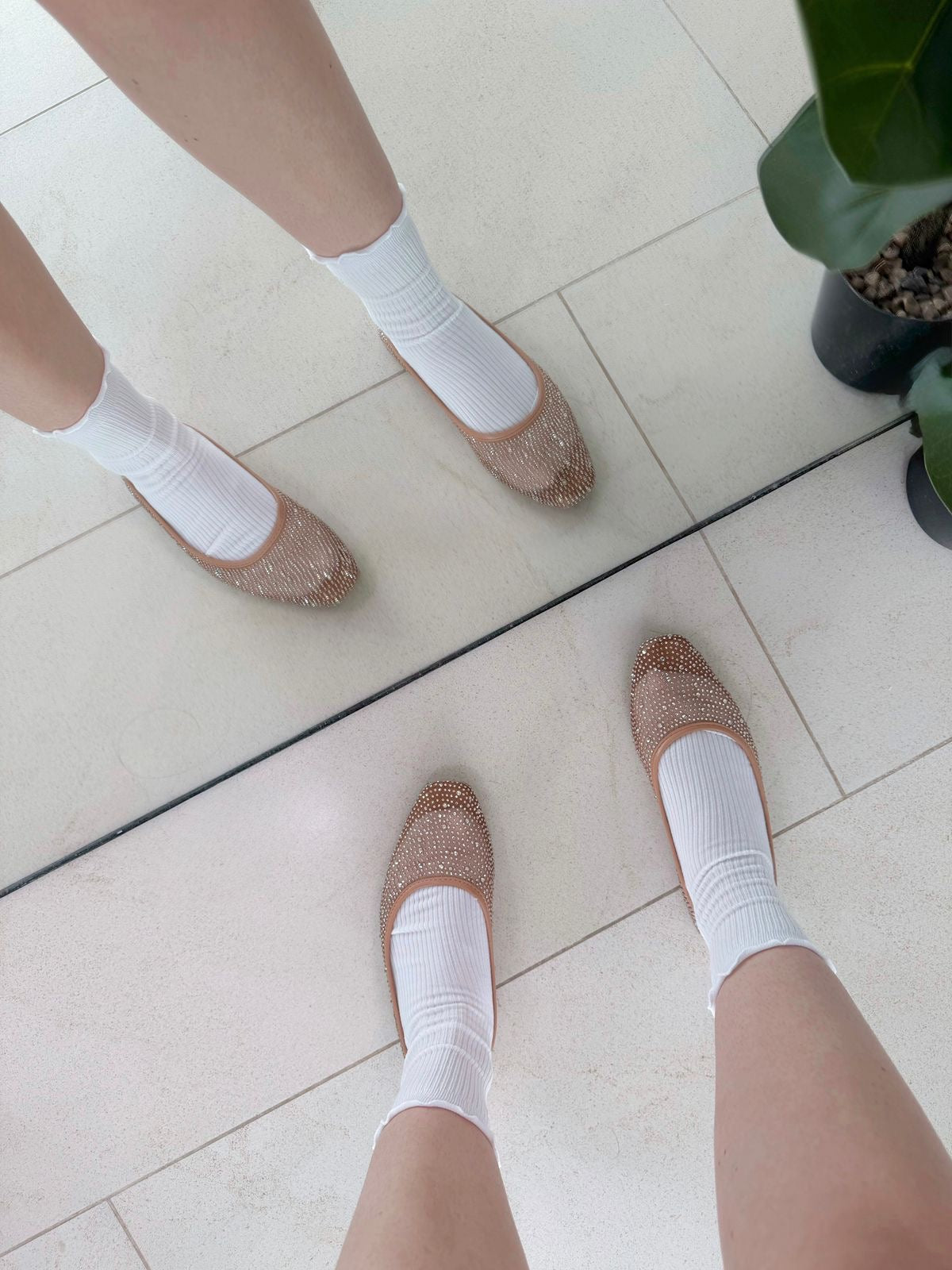 Flats Rhinestone Camel