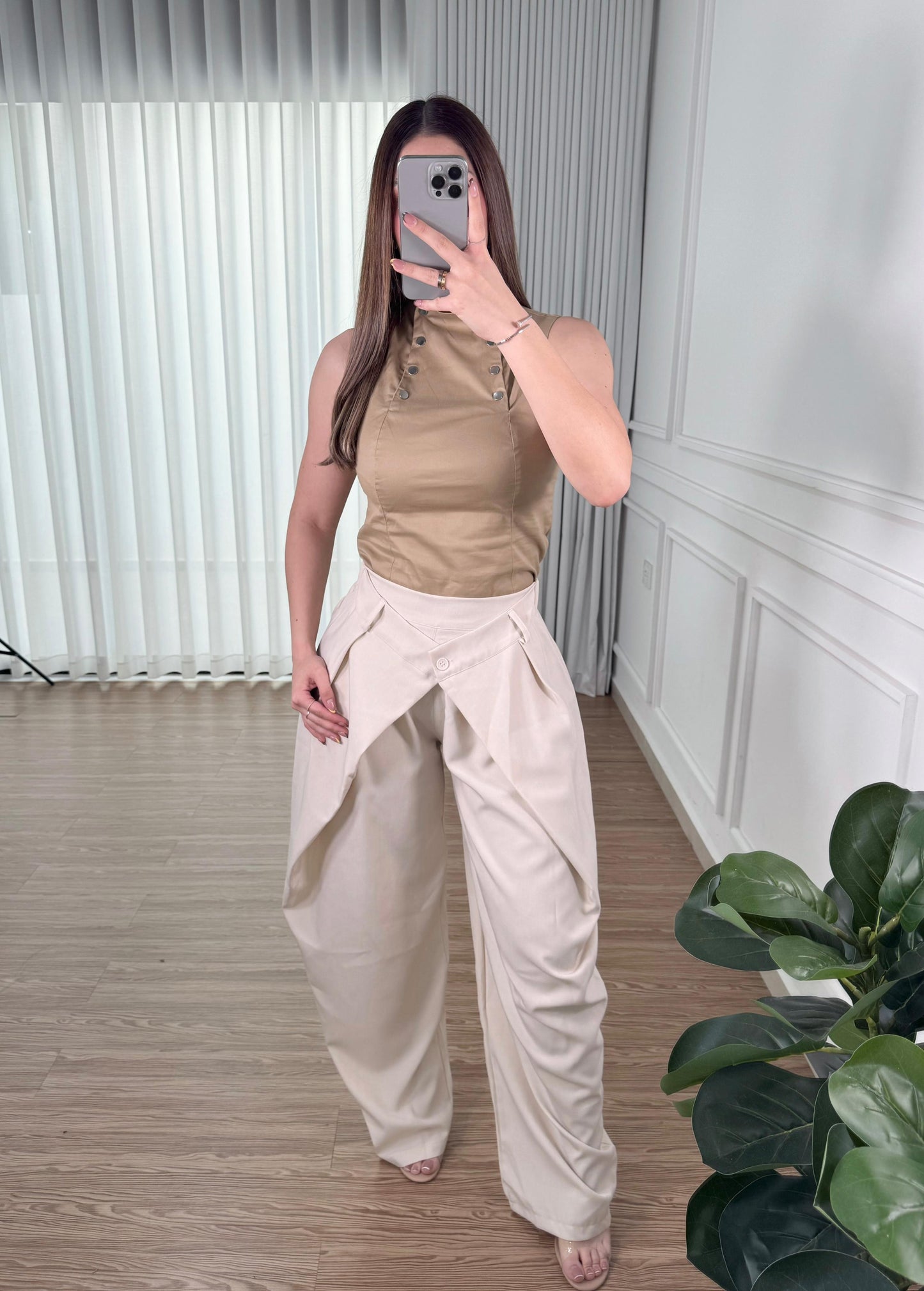Pantalón Tailored Cream