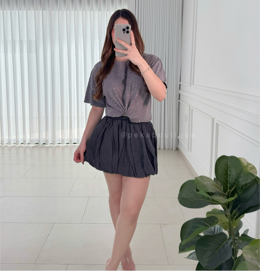 Falda Bubble Charcoal