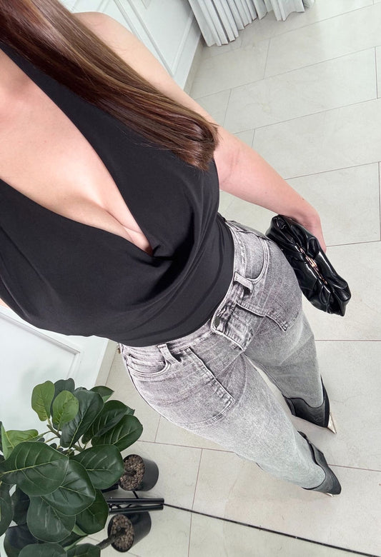 Top Draped Black