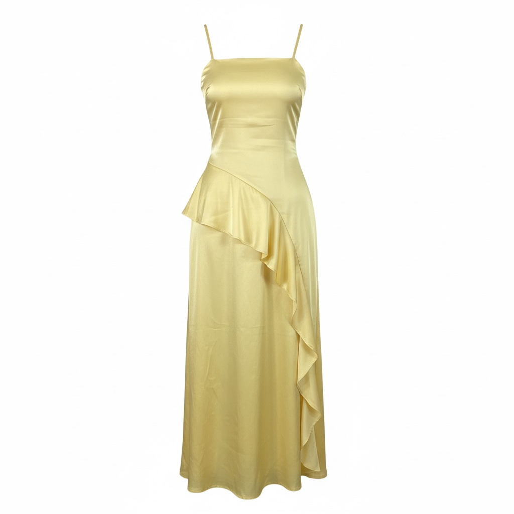 Vestido Tiered Yellow