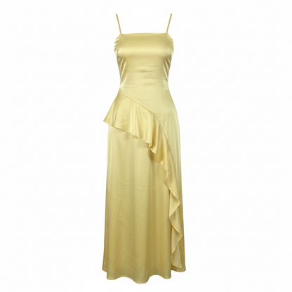 Vestido Tiered Yellow