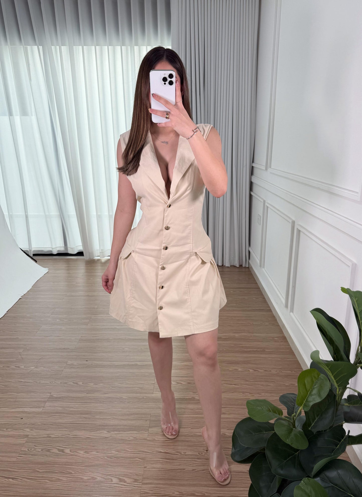 Vestido Pocket Cream