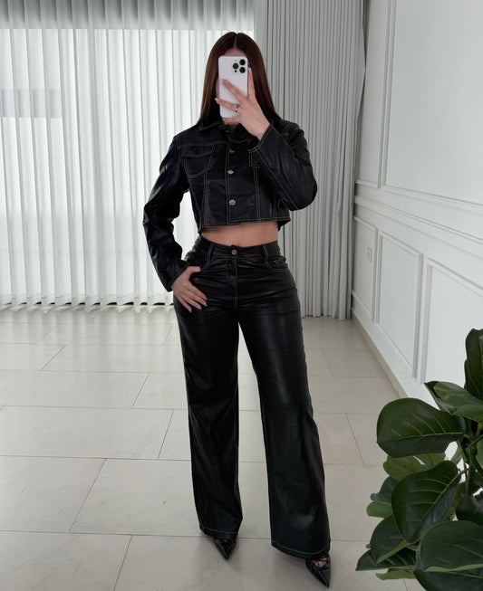 Pantalón Leather Black