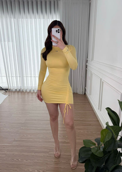 Vestido Ruch Yellow