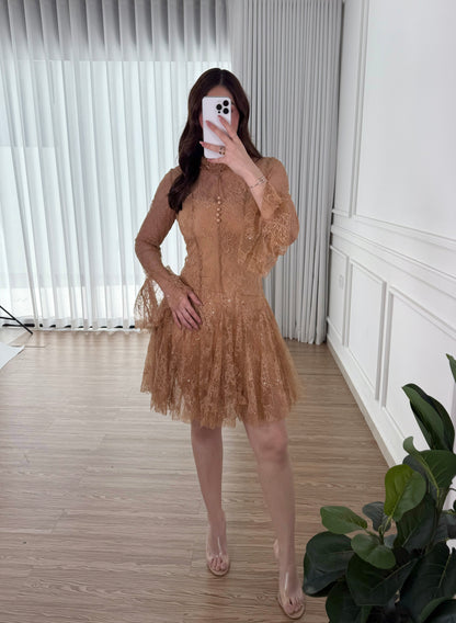 Vestido Victorian Camel