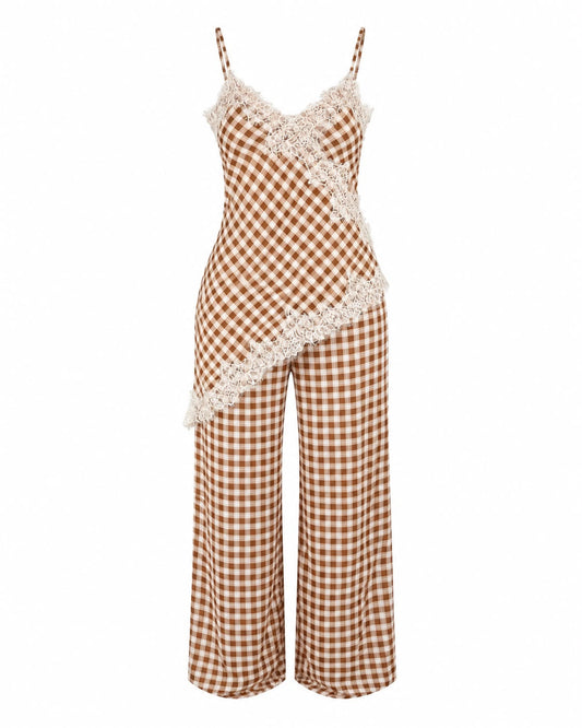 Conjunto Gingham Brown