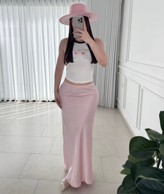 Falda Satin Pink