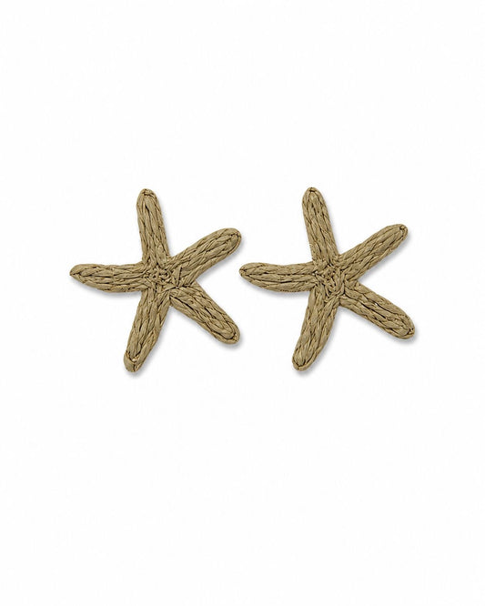 Aretes Raffia Star