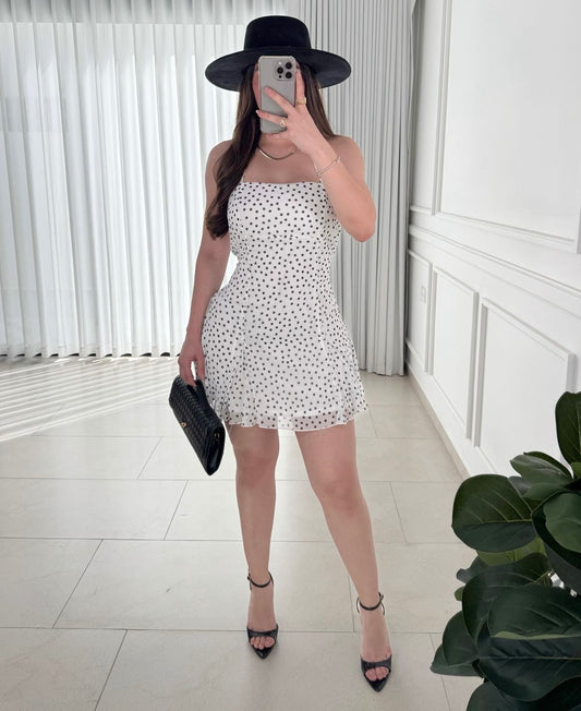 Vestido Dots White