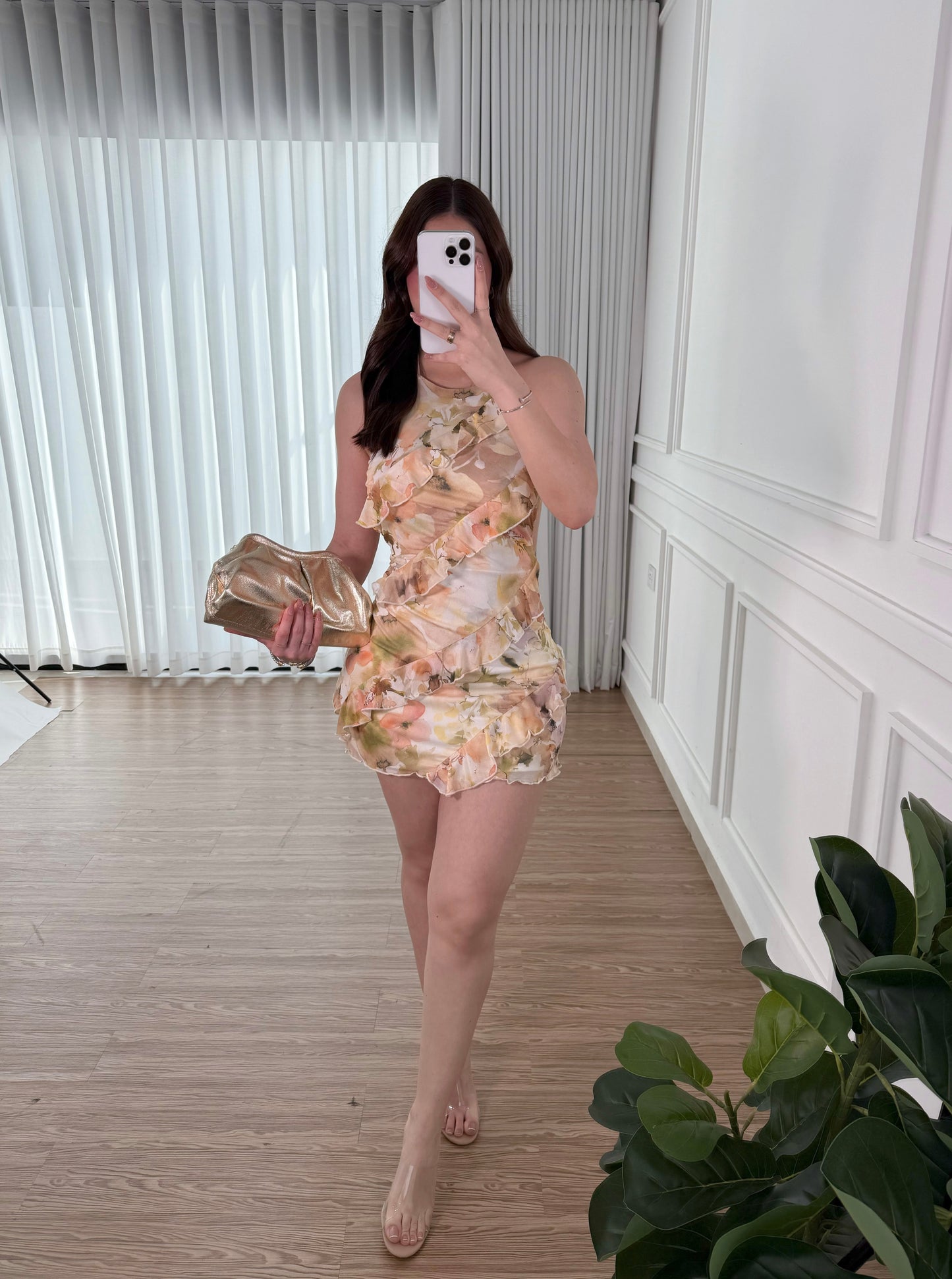 Vestido Wave Floral Peach