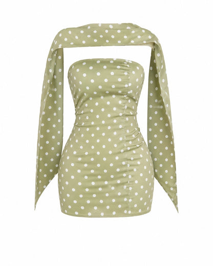 Vestido Polka Green