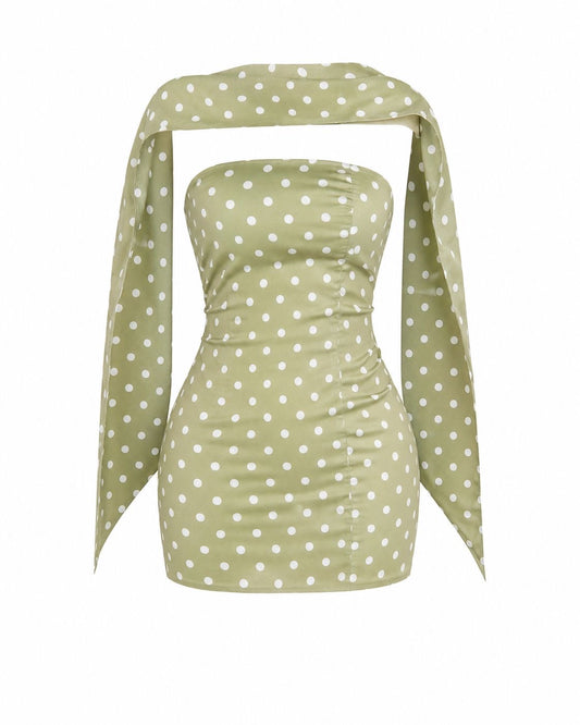 Vestido Polka Green