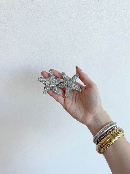 Aretes Starfish Silver