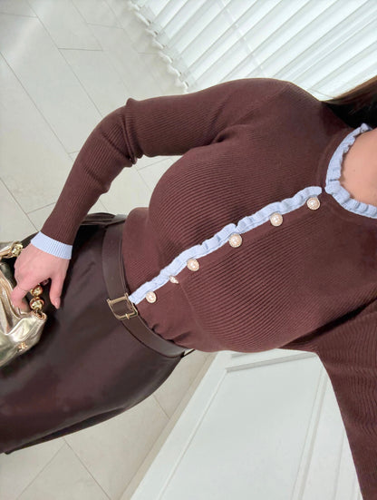 Sweater Ribbed Coffee